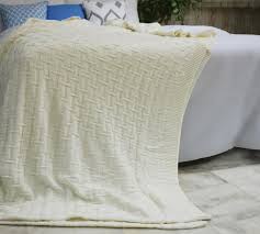 100 Premium Acrylic Basket Weave Blanket Queen Grey Durable And Lelaan
