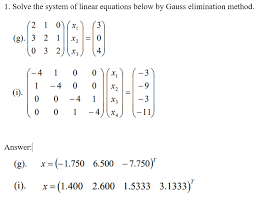 Solve The System Of Linear Equations