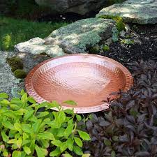 Hammered Solid Copper Birdbath Bowl