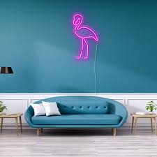 Super Cool Retro Flamingo Neon Wall Art