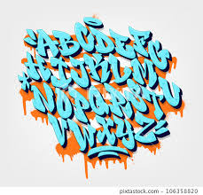handwritten graffiti font alphabet old