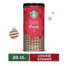 Starbucks Cookie Straws Tin of 20 Coffee Complement for Adding Extra Flavor  to Drinks - Walmart.com
