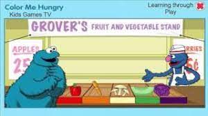 sesame street color me hungry games