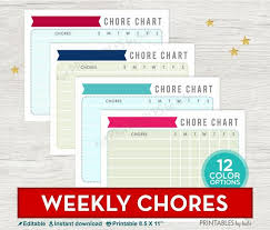 Kids Chore Chart Printable Chore Chart System Chart System Chore Tracker Kids Chores Job Chart Responsibility Chart Household Chores