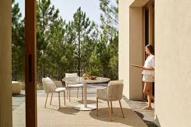There are also outdoor dining bench sets where benches have backrests and armrests to help lounge more comfortably. Al Fresco Dining With The Versatile T Table Collection Tribu