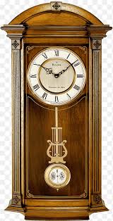 Of Brown Wooden Pendulum Clock Bulova