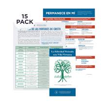 Spanish Virtue Chart Pack 15 Pack