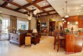 coffered ceiling with beams