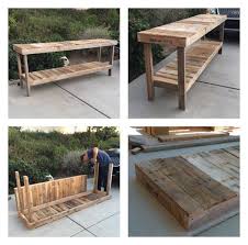 Pallet Wood Outdoor Buffet Table