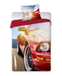 Red Car Single Duvet Cover And