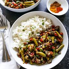 green bean curry with mushrooms