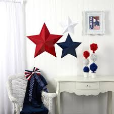 Blue Metal Stars Wall Decor Set