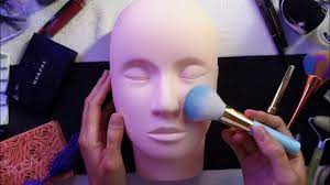 asmr makeup on a mannequin face you