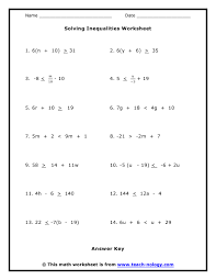 Our premium worksheet bundles contain 10 activities and answer key to challenge your students and help them understand each and every topic within their grade level. Solving Inequalities Worksheet Math Worksheets Seventh Grade Math Inequality