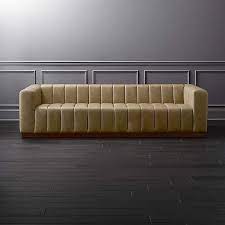 Channeled Saddle Leather Sofa