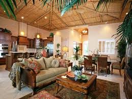 tropical living room design and