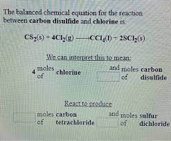 solved the balanced chemical equation