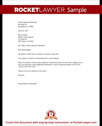 Medical Referral Letter Examples Template Microsoft Word