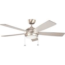 National Brand Alternative Part 300173ni 52 In Ceiling Fan With Light Brushed Nickel Ceiling Fan Light Kits Home Depot Pro