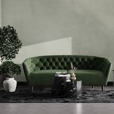 Aria 2 Seater Sofa Forest Green Velvet