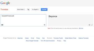 Google Translate Win Krzysztof Krawczyk Beyonce Obv