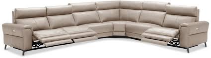 raymere 6 pc leather sectional sofa