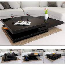 Casaria Rotating Coffee Table High