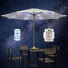 Patio Umbrella String Lights Battery