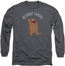 Home shop shirts and sweatshirts hats flasks stickers and misc mugs tip the merch guy contact. Amazon Com We Bare Bears Internet Famous Men S Long Sleeve T Shirt 2xl Charcoal Clothing