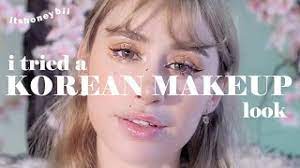 korean makeup look on white