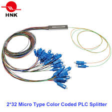 China 2 32 Color Coded Micro Type Fiber Optic Plc Splitter
