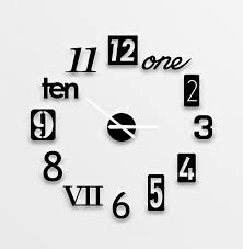 large numbers wall clock large wall