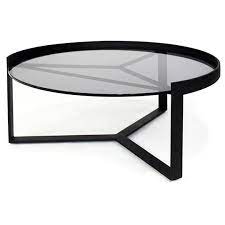 marcel 90cm glass round coffee table