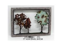 Antique Wooden Frame And Metal Tree