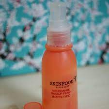 skinfood red orange makeup finish spray