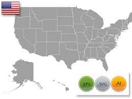 Items portrayed in this file. Usa States Vector Map Boundary Editable For Svg Ai Eps