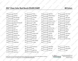 Clean Color Real Brush Color Chart Download