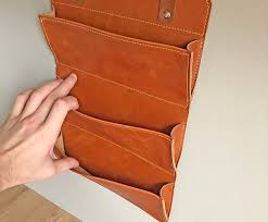 Leather Wall Mail Pocket Leather Wall