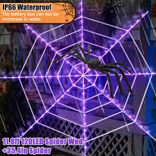 Giant Led Spider Web 35 4in