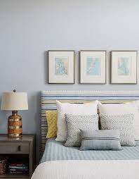 Blue And Gray Cottage Boy Bedroom With