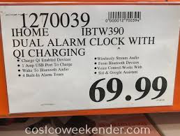 ihome ibtw390 dual alarm clock with qi
