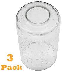 3 pack seeded glass shade clear bubble