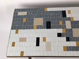 mid century glass mosaic coffee table