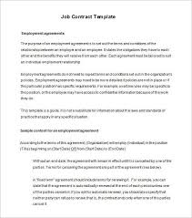 18 job contract templates word