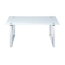 white tempered glass top coffee table