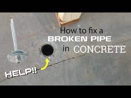 How To Broken Pipe Flush With Concrete