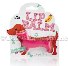 pink novelty hot dog lip balm npw