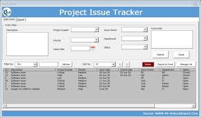 project management issue tracker form