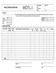 fw meter co travel expense claim form