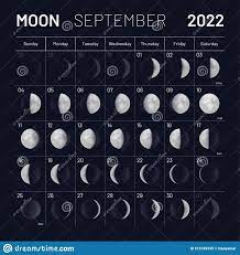 Full Moon September 2022 Astrology - September Moon Calendar 2022 Y Dark Sky Backdrop Stock Vector -  Illustration of vector, astronomy: 215785335